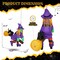 3.9FT Halloween Inflatable Witch Riding Broom Outdoor Decorations Blow up Decor
